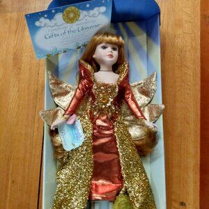 Gifts Of The Universe Collection Aurora Porcelain Doll 17"  Fairy Wings